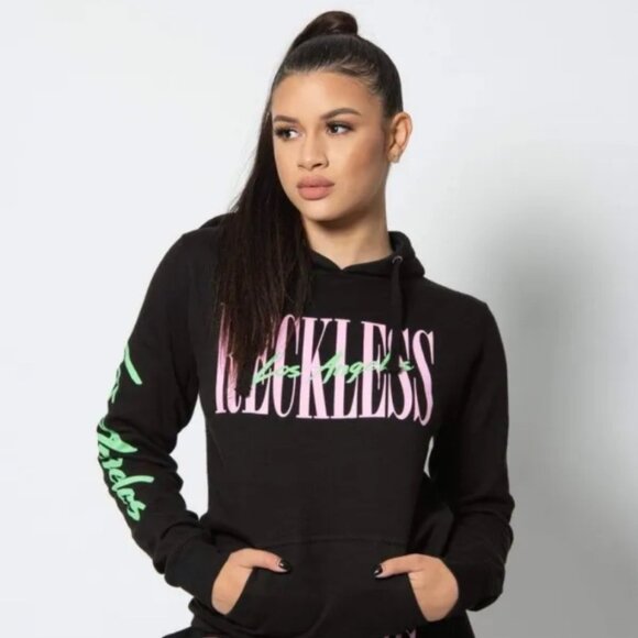 Young & Reckless Black Hoodie Size S - Picture 1 of 6